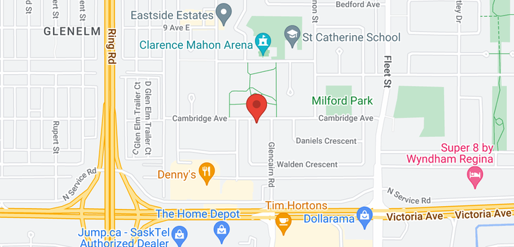 map of 129 Cambridge AVE